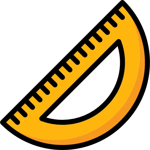 Yellow Protractor for Measurement
