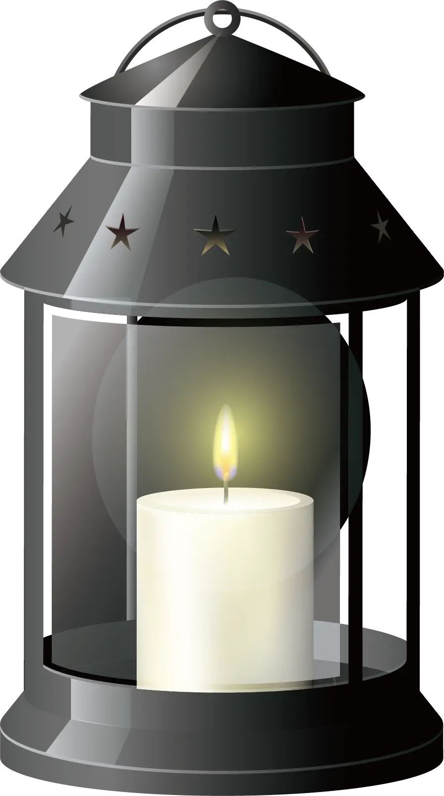 Black Lantern with Candle