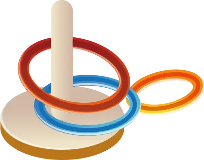Colorful Ring Toss Game