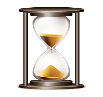 Sand Hourglass with Golden Sand