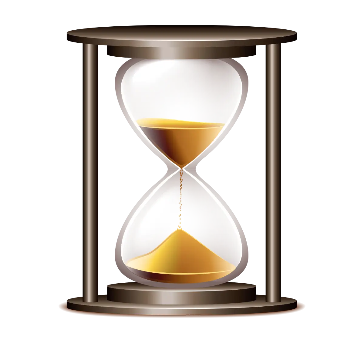 Sand Hourglass with Golden Sand