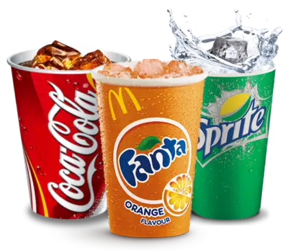 Coca-Cola, Fanta, and Sprite Cups