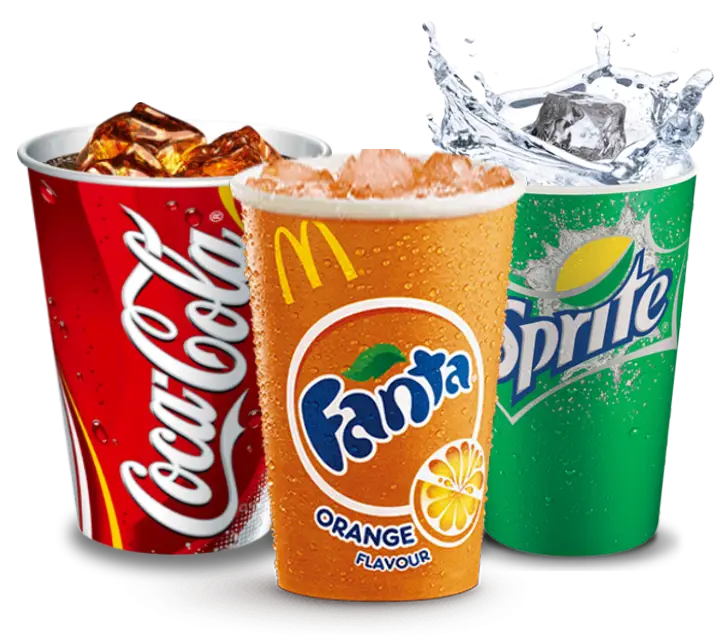 Coca-Cola, Fanta, and Sprite Cups