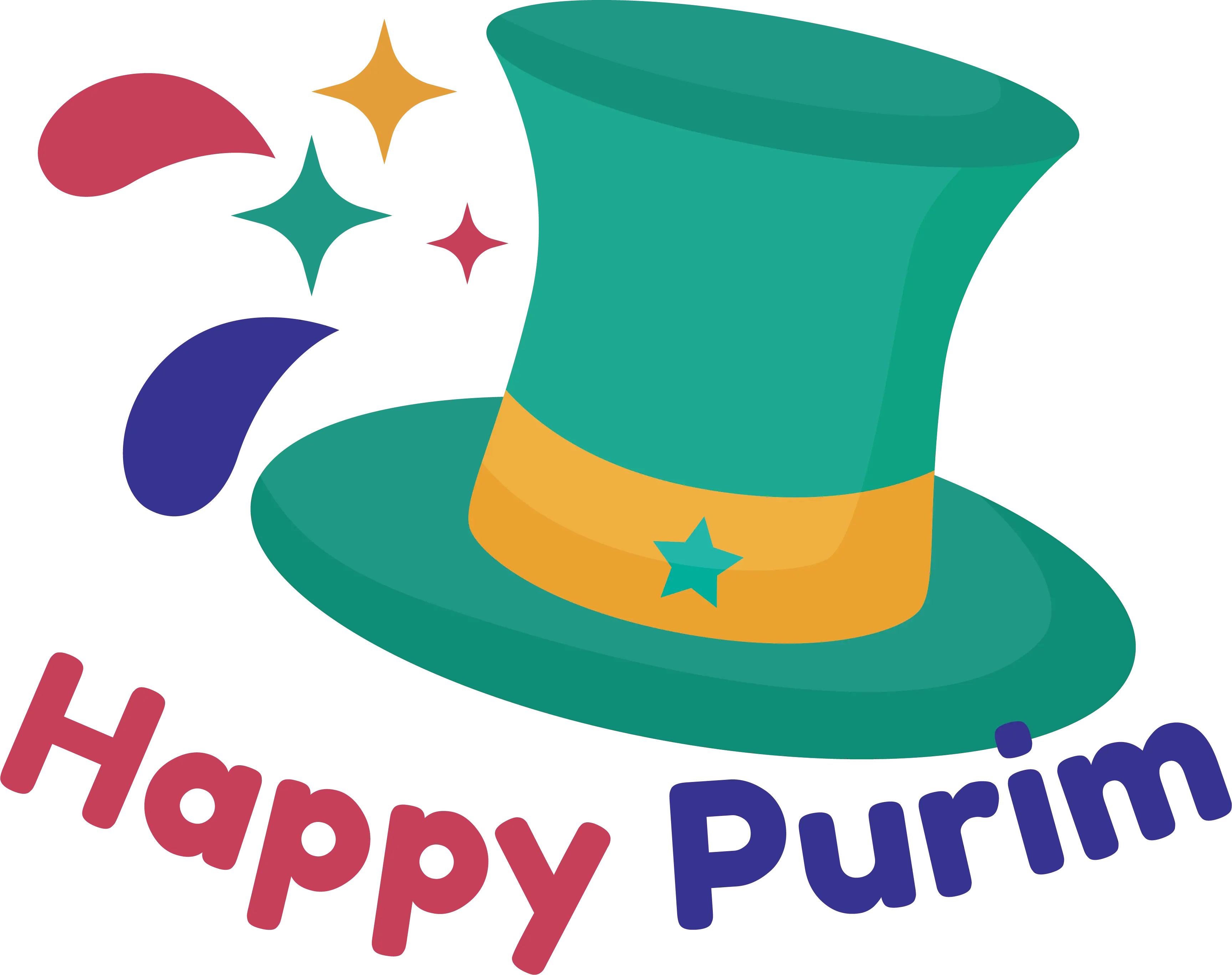 Green Hat for Purim Celebration