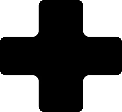 Black Medical Cross Symbol