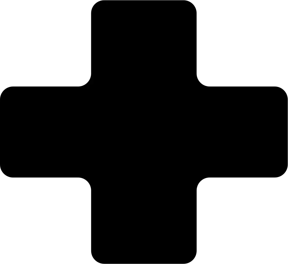 Black Medical Cross Symbol