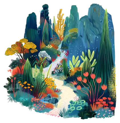 Colorful Forest Landscape