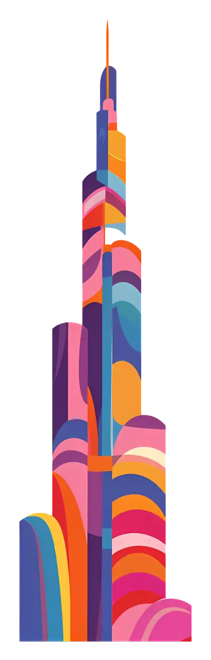 Colorful Skyscraper Illustration