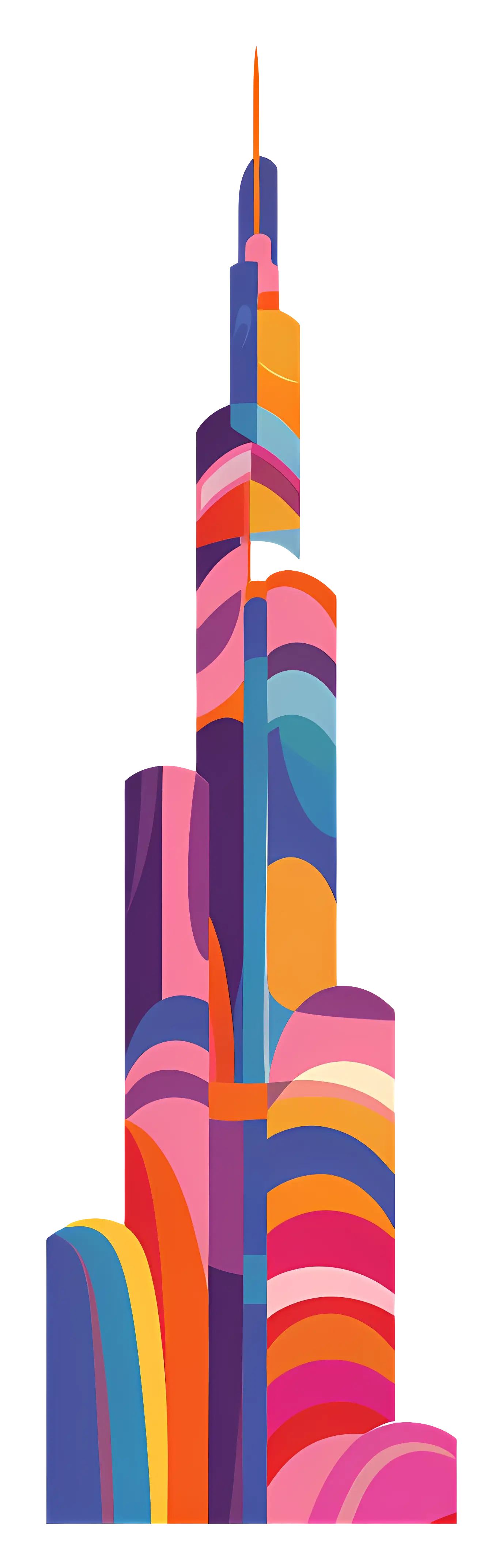 Colorful Skyscraper Illustration