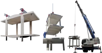 Construction with Crane and Concrete
