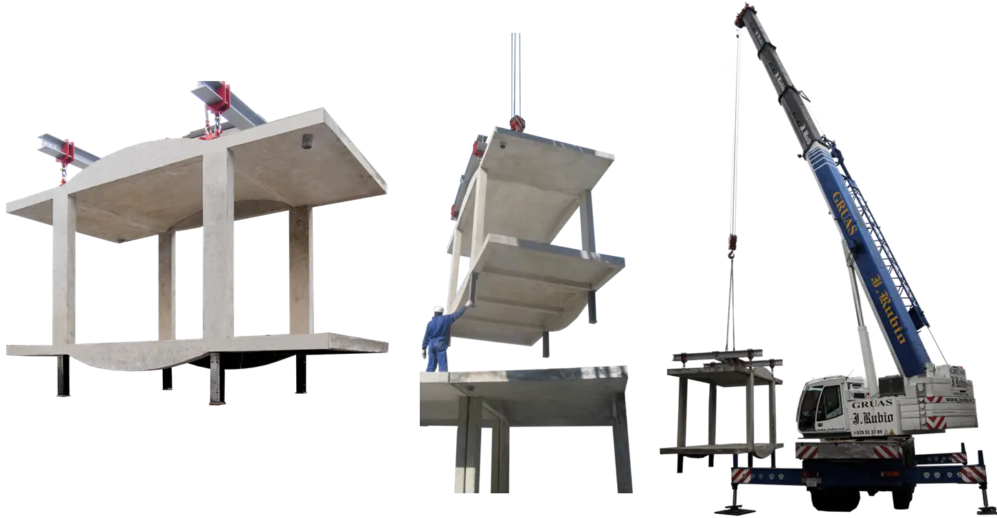 Construction with Crane and Concrete