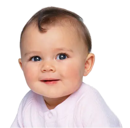 Smiling Baby in Pink Clothing