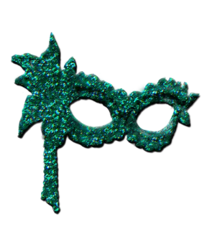 Green Glitter Masquerade Mask