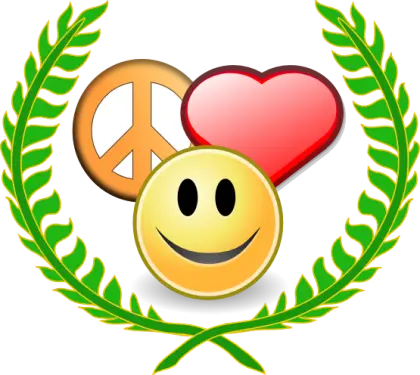 Peace, Love, Happiness Icons