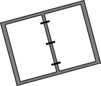 Open Binder Illustration with Pages