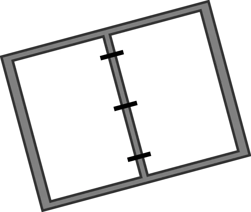 Open Binder Illustration with Pages