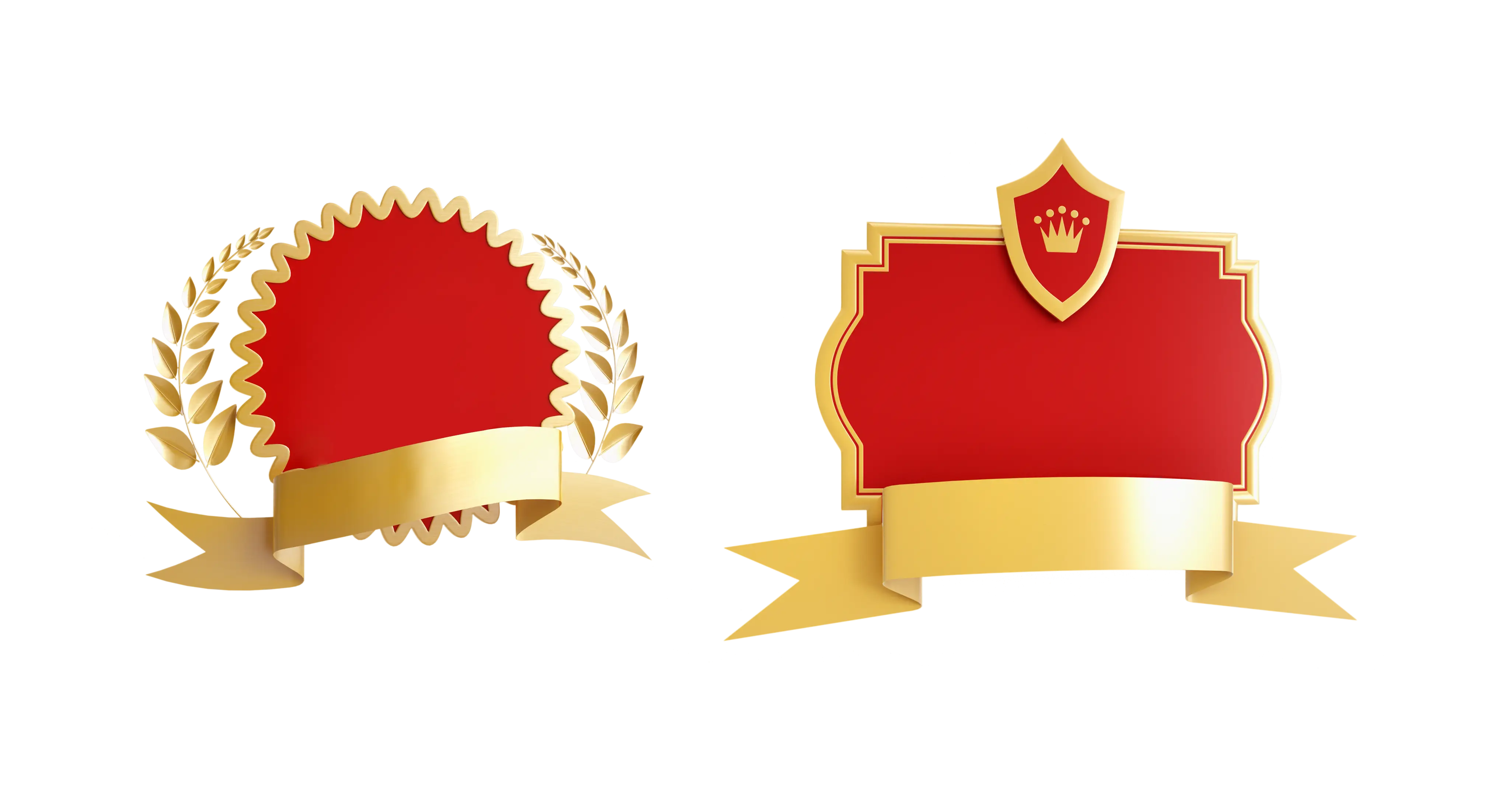 Red and Gold Badges