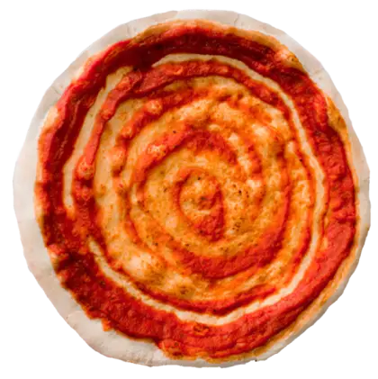 Pizza Base with Tomato Sauce