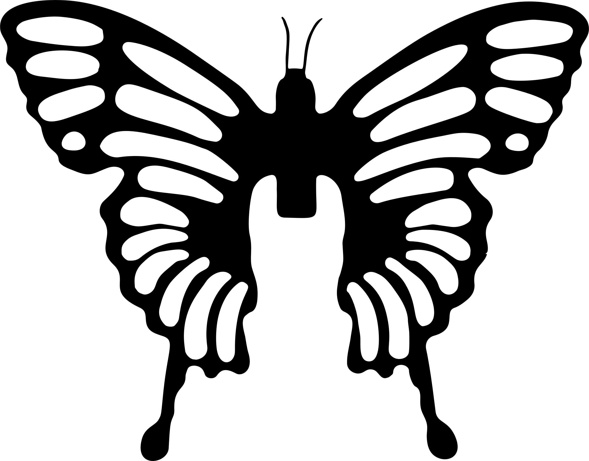 Silhouette Illustration of a Butterfly
