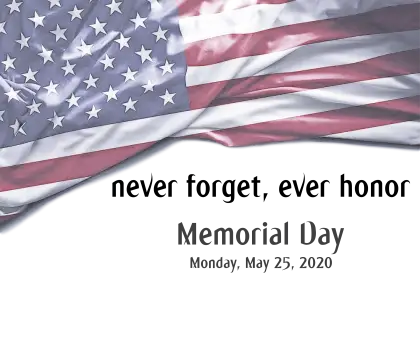 Memorial Day Tribute with USA Flag