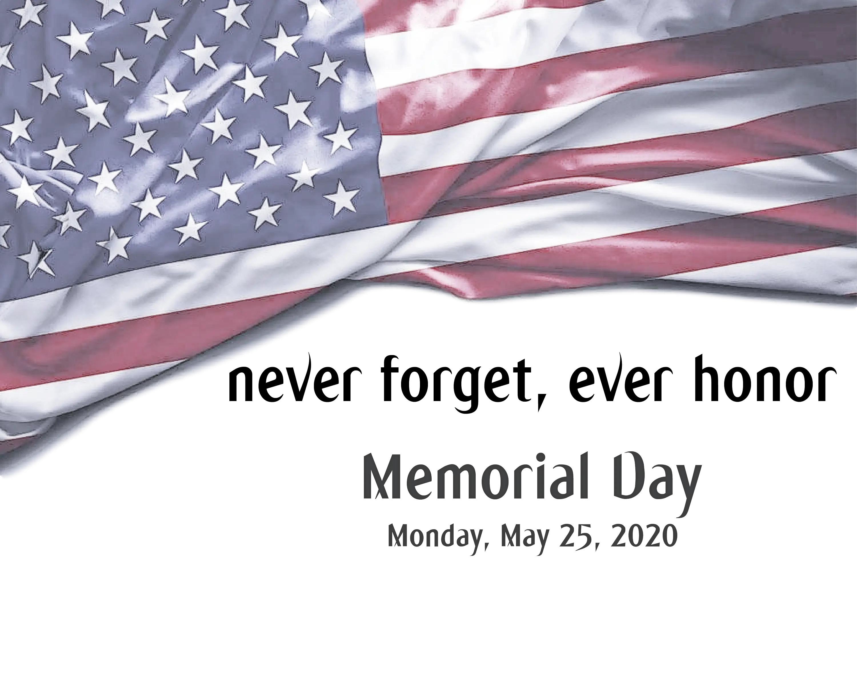 Memorial Day Tribute with USA Flag