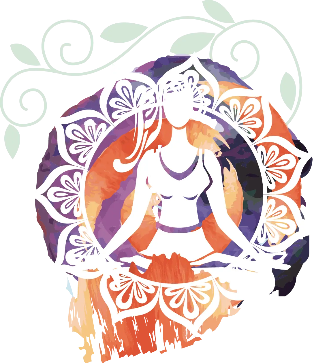 Colorful Meditation Art with Mandala