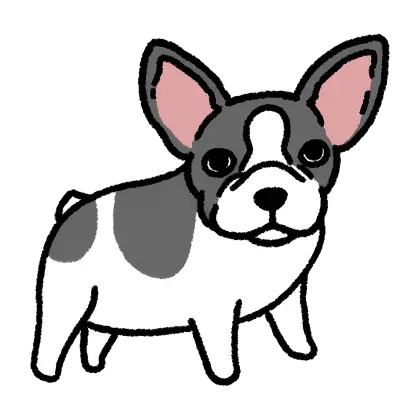 Cute French Bulldog Cartoon