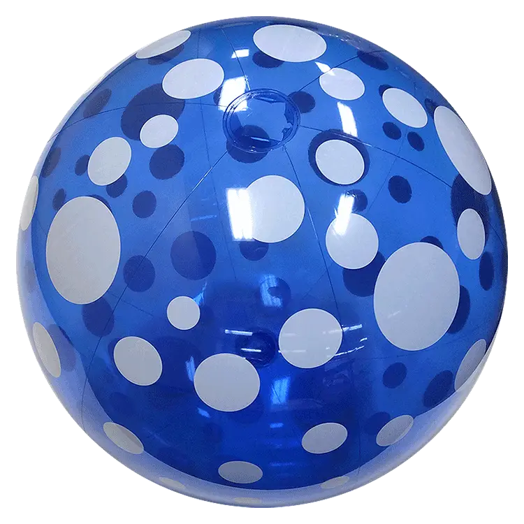 Blue Polka Dot Inflatable Ball