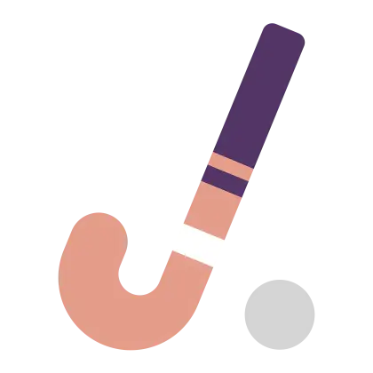 Hockey Stick and Ball Illustration