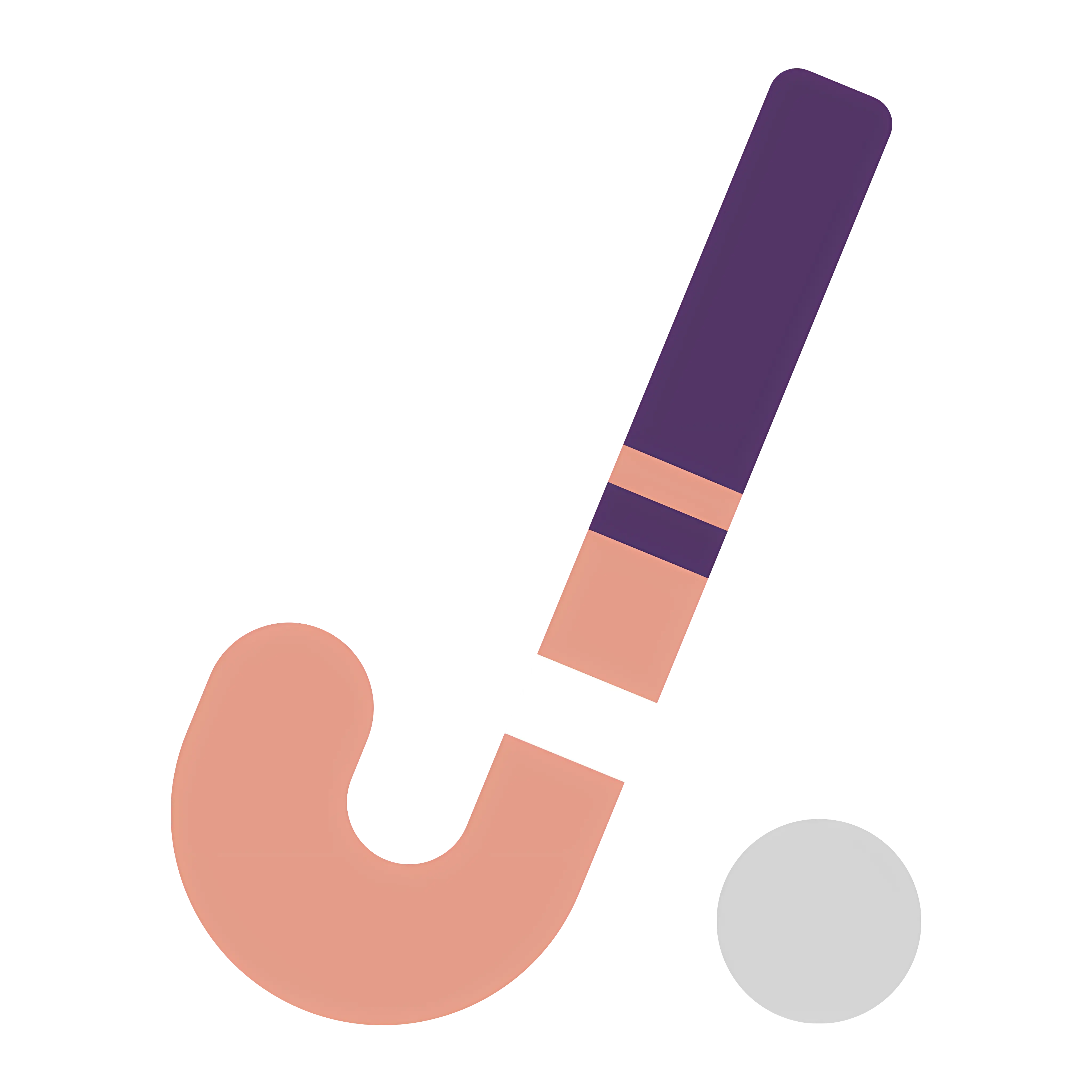 Hockey Stick and Ball Illustration