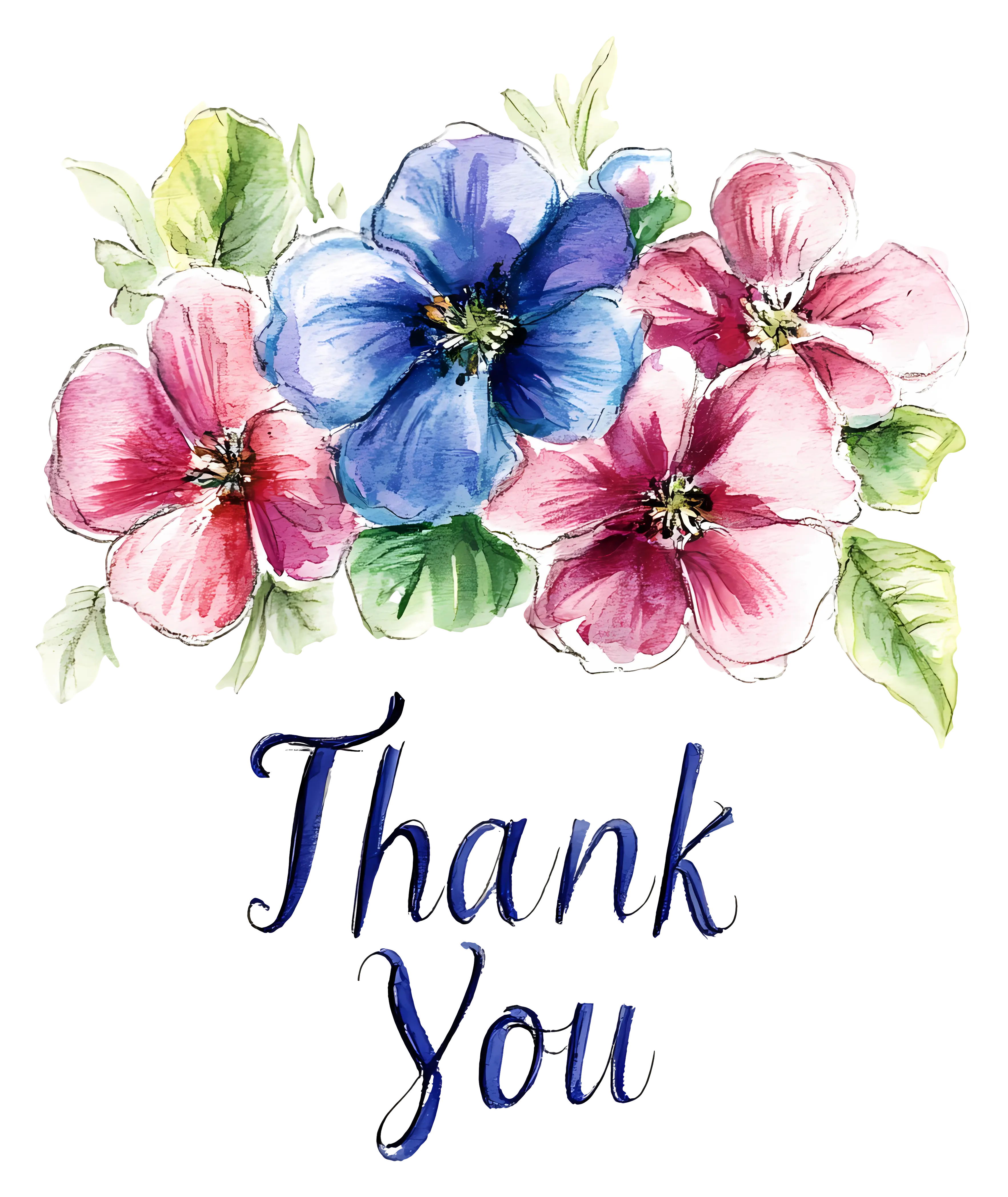 Floral Thank You Card