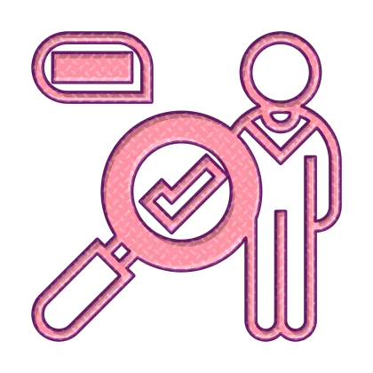 Magnifying Glass with Human Figure