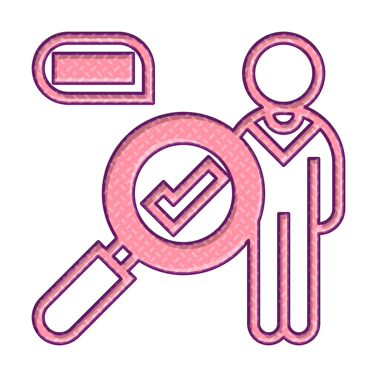 Magnifying Glass with Human Figure