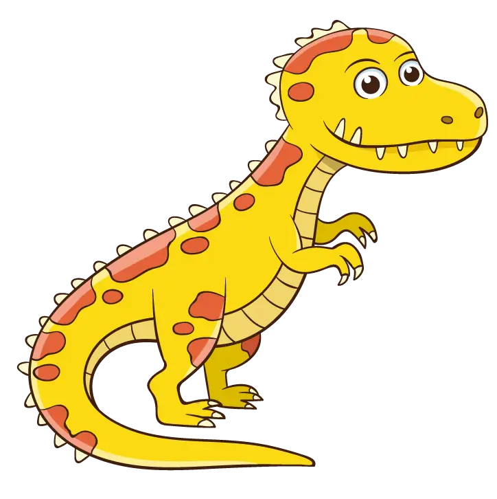 Yellow Cartoon Dinosaur