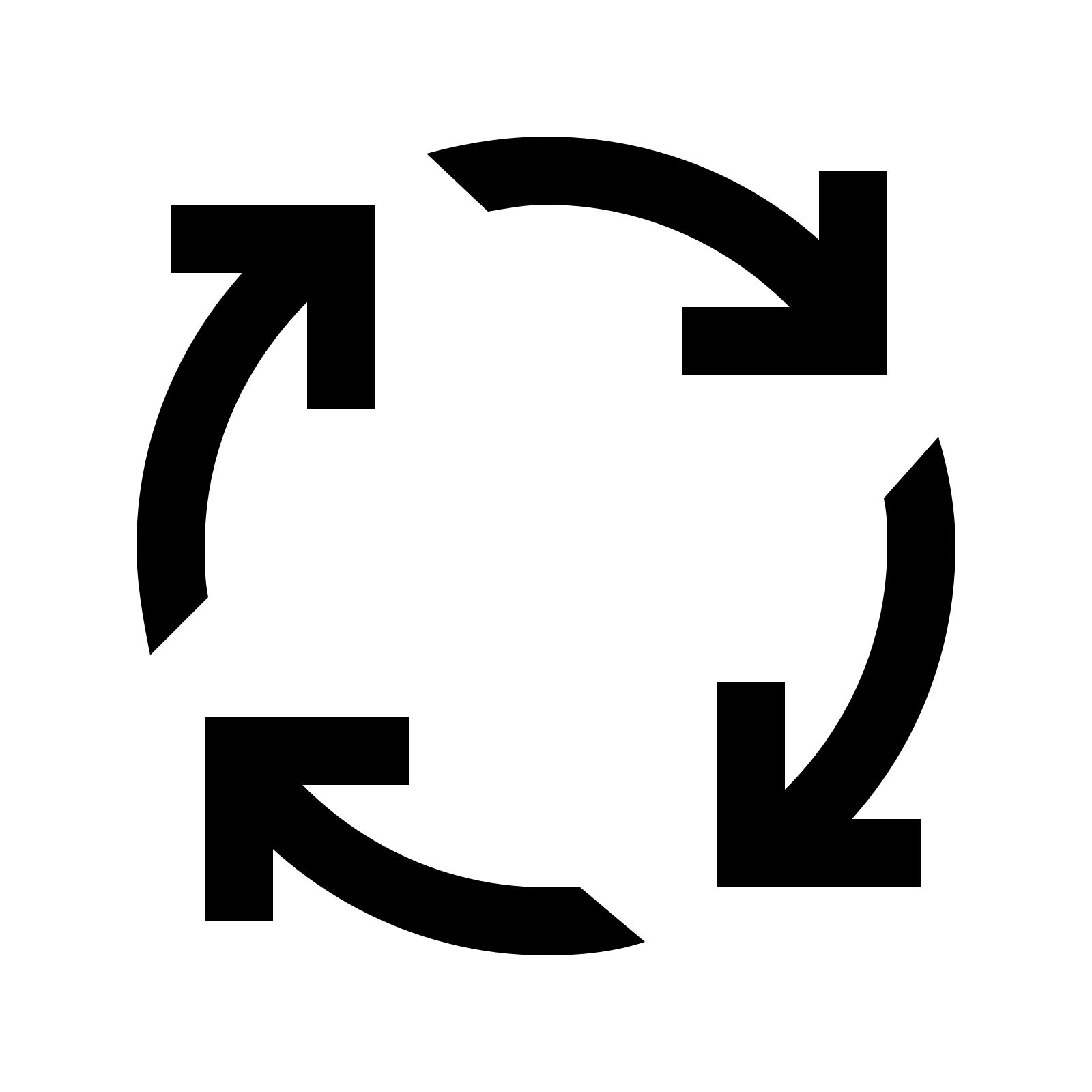 Recycling Symbol with Black Arrows