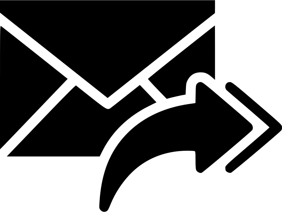 Black Envelope with Right Arrow Icon