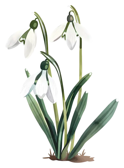 Single Snowdrop Flower