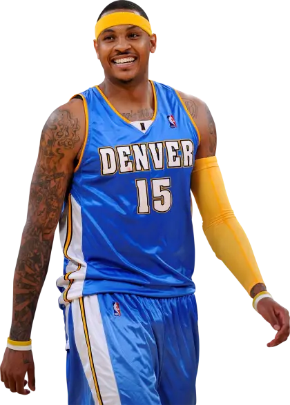 Basketball Player in Denver Jersey