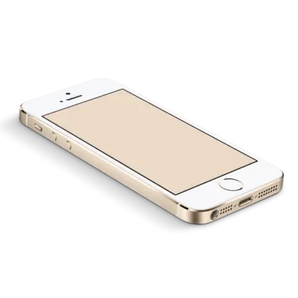 Gold-Trim Smartphone with Beige Screen