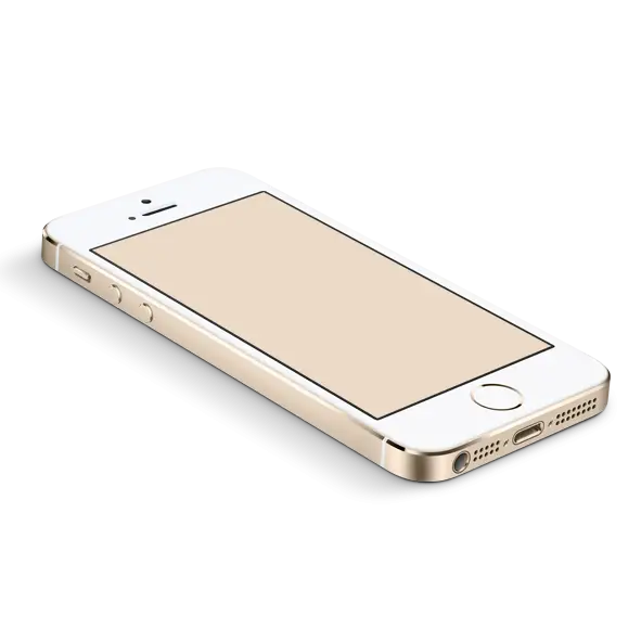 Gold-Trim Smartphone with Beige Screen