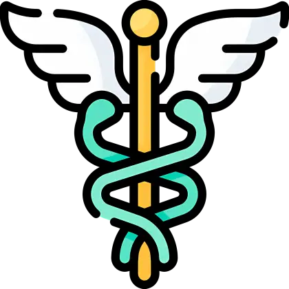 Medical Caduceus Icon for Healthcare Representation