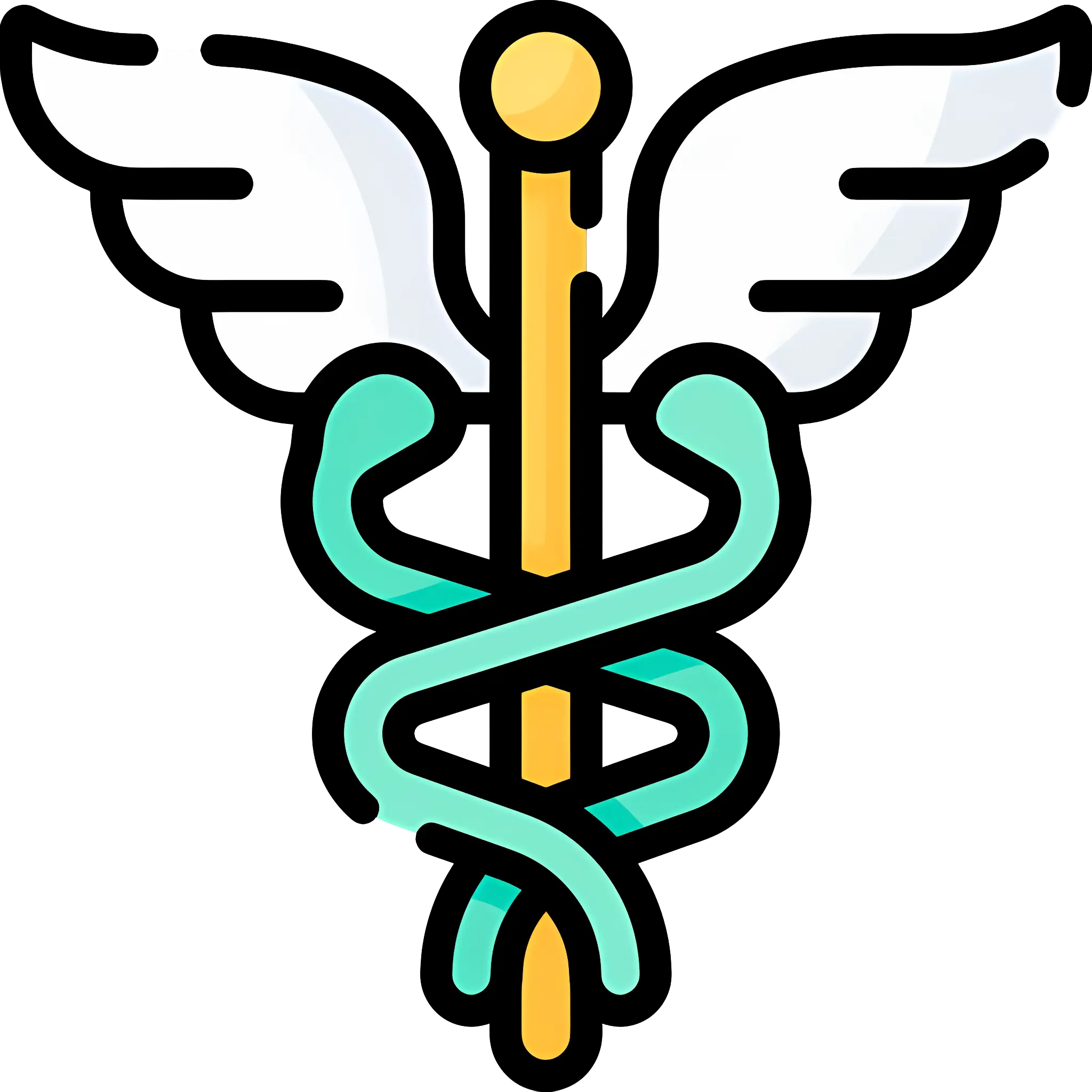 Medical Caduceus Icon for Healthcare Representation