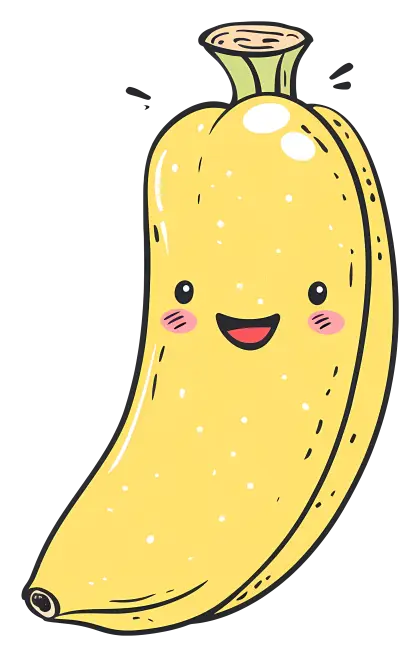 Smiling Cartoon Banana