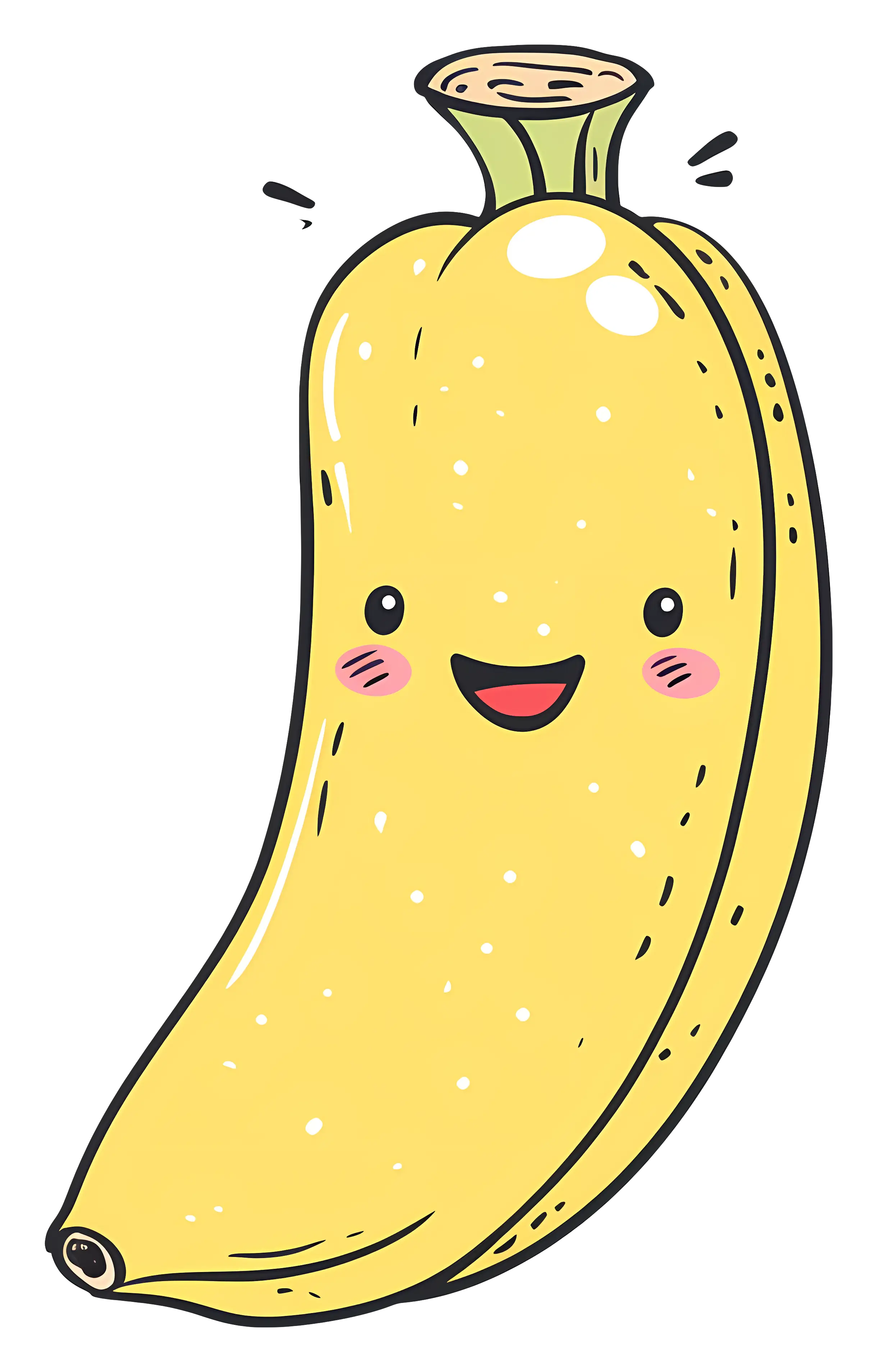 Smiling Cartoon Banana