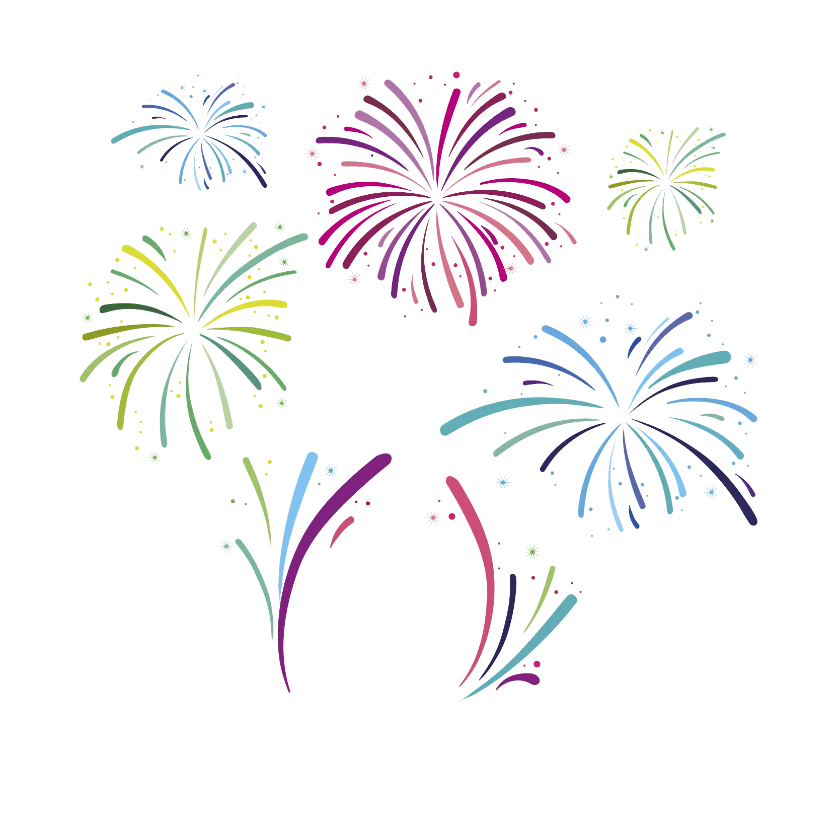 Colorful Fireworks Display Decoration
