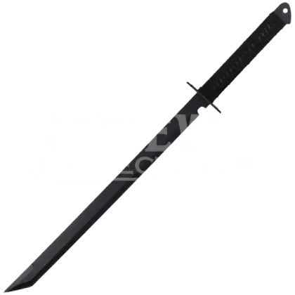 Sleek Black Ninja Sword Design