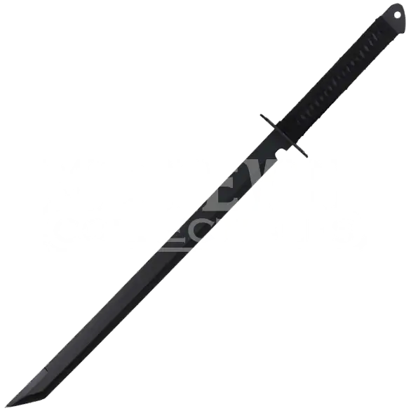 Sleek Black Ninja Sword Design