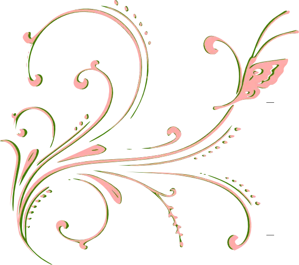 Pink Floral Swirl Pattern