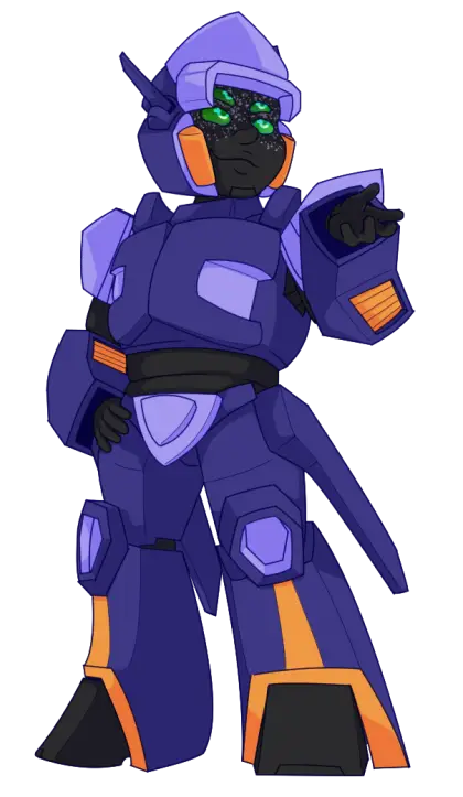 Purple Robot Cartoon Character Design