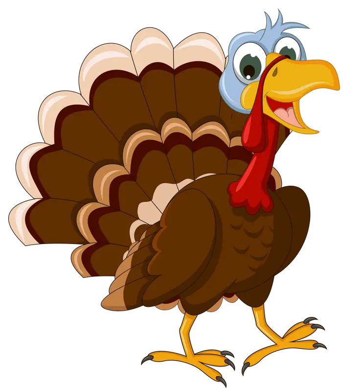 Cartoon Turkey for Thanksgiving Celebration